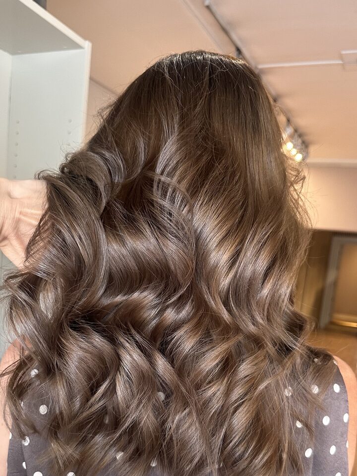 Deep warm brown with shine after the colour correction